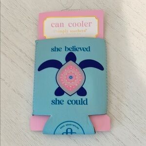 Simply Southern Blue and Pink Turtle Koozie